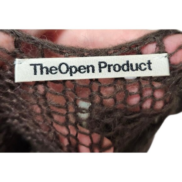 Theopen Product Boho Knit Mesh Sweater Multicolor Slouchy Pullover Artsy Grunge - Picture 8 of 15